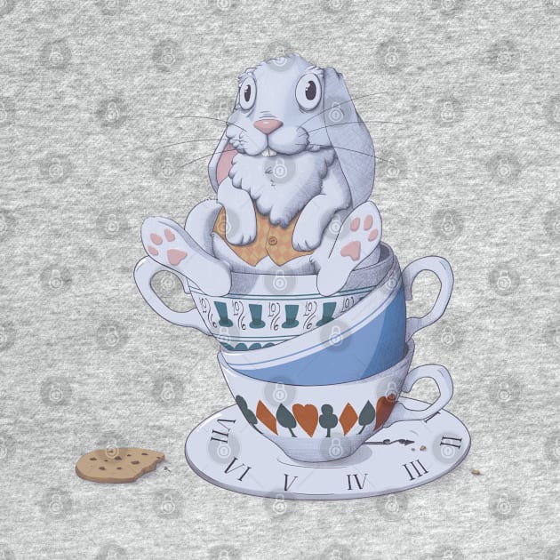 Alice In Wonderland Fan Art Teacup Bunny by ChiquitaFoncy